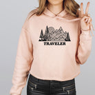 Traveler Cropped Sweatshirt or Crop Hoodie *Women's Crop Fit*-208 Tees Wholesale, Idaho