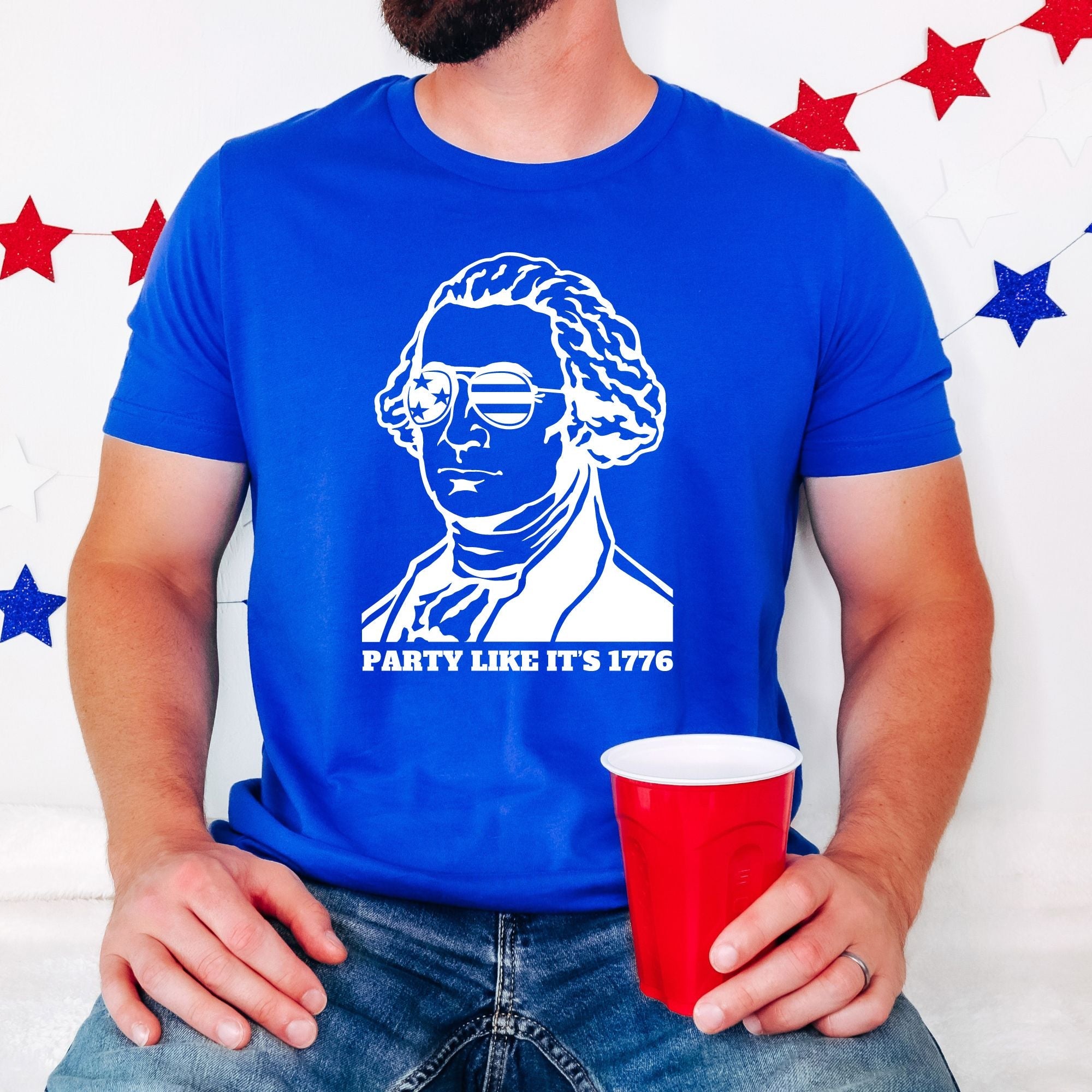 Party Like It's 1776 T Shirt for 4th Of July *UNISEX FIT*-Graphic Tees-208 Tees Wholesale, Idaho