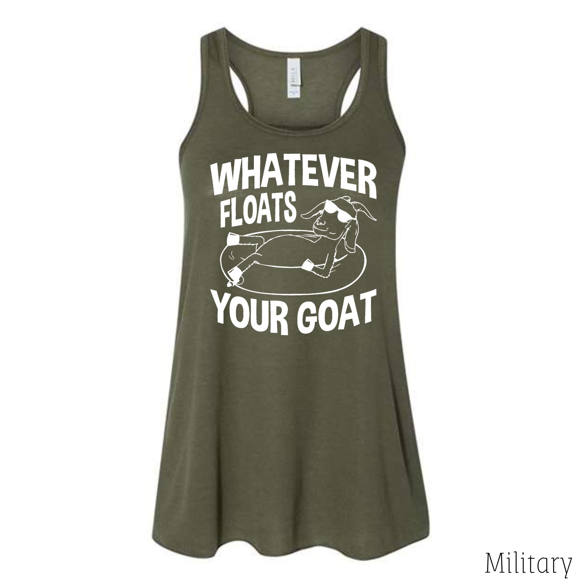 Whatever Floats Your Goat Tank Top-Tank Tops-208 Tees Wholesale, Idaho