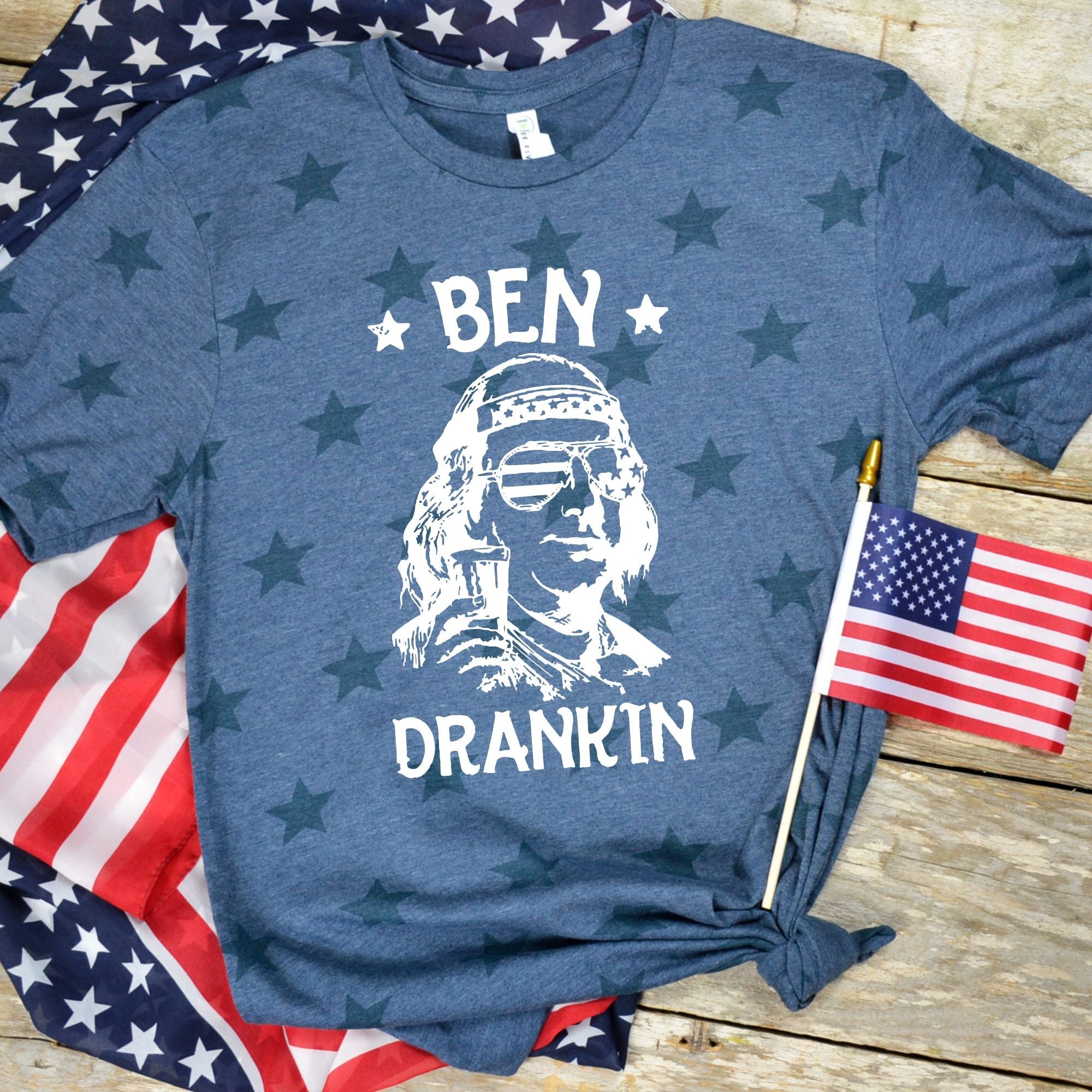 Ben Drankin T Shirt for 4th Of July *UNISEX FIT*-Graphic Tees-208 Tees Wholesale, Idaho