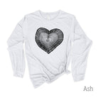 Tree Trunk Heart Long Sleeve Shirt 32T *UNISEX FIT*-Long Sleeves-208 Tees Wholesale, Idaho