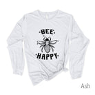 Bee Happy Long Sleeve *UNISEX FIT*-Long Sleeves-208 Tees Wholesale, Idaho