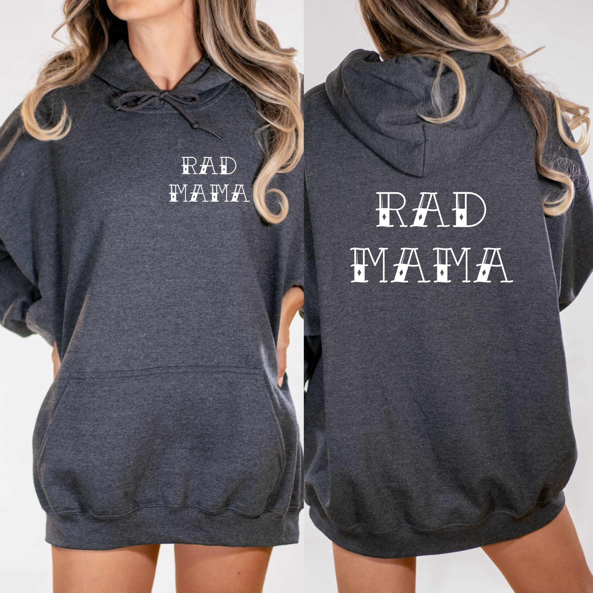 Rad Mama Pocket & Back Logo Sweatshirt *UNISEX FIT*-Sweatshirts-208 Tees Wholesale, Idaho