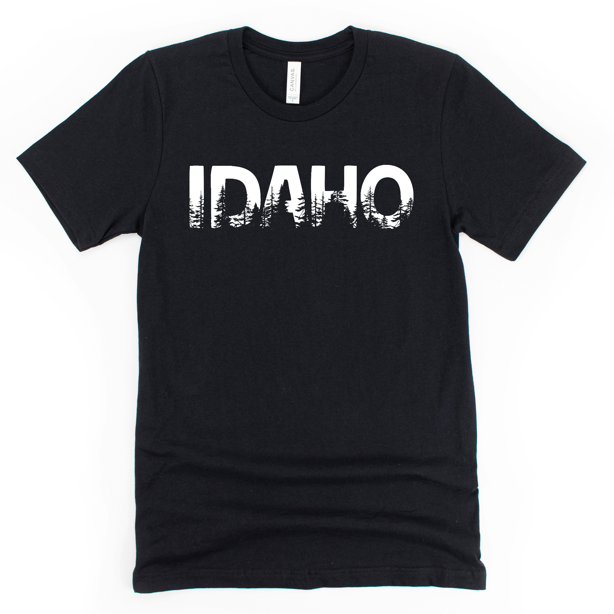 Idaho Pine Trees Graphic Tee 261W-Graphic Tees-208 Tees Wholesale, Idaho
