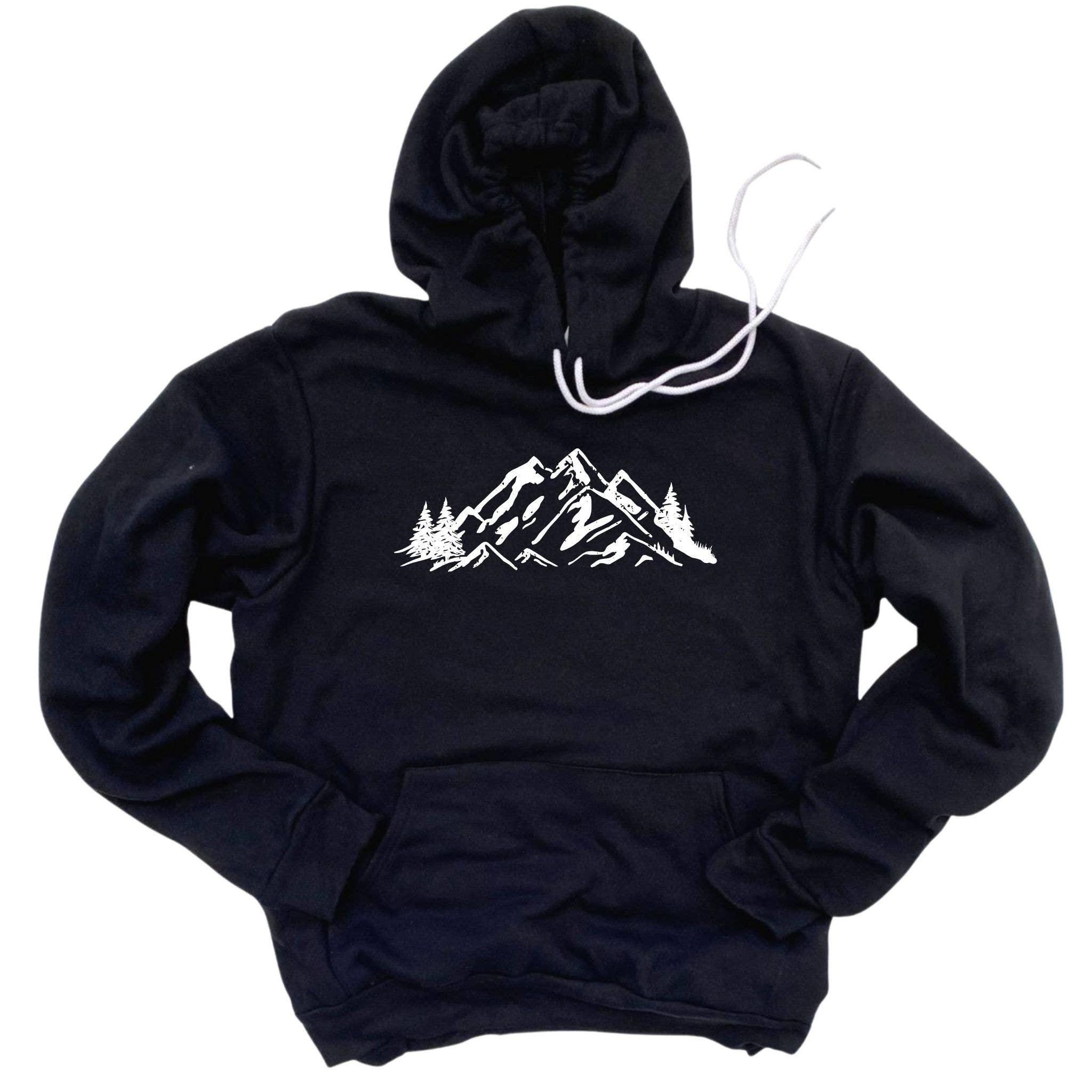 WHOLESALE Simple Mountain Scene Hoodie Sweatshirt | SO Soft 007 nowrds-Sweatshirts-208 Tees Wholesale, Idaho