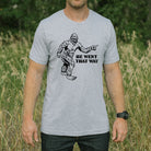 Bigfoot Pointing 'He Went That Way' Sasquatch TShirt for Men and Women *UNISEX FIT*-Mens Tees-208 Tees Wholesale, Idaho