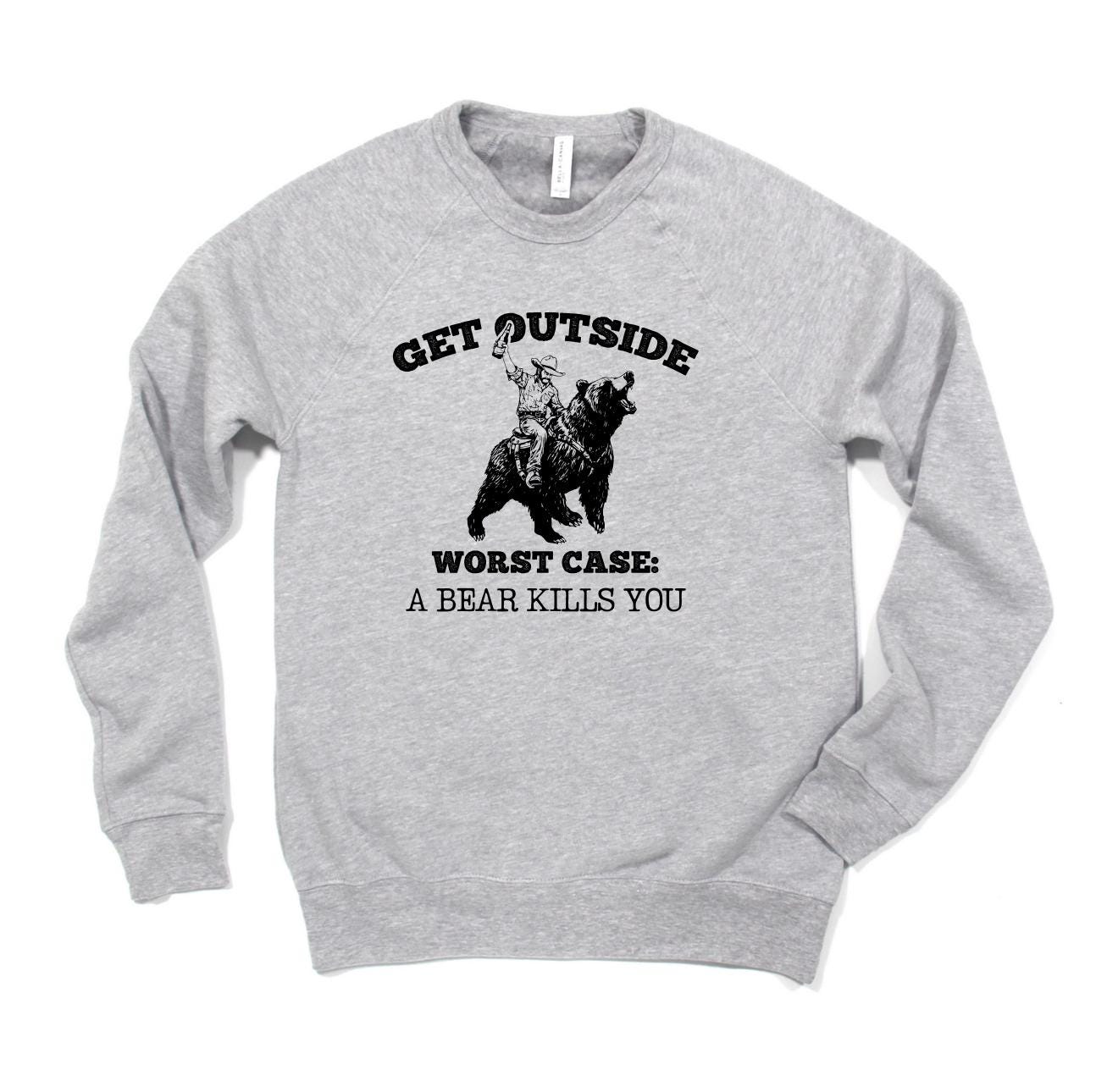 WHOLESALE Get Outside Funny Crewneck | Hoodie Sweatshirt 282-Sweatshirts-208 Tees Wholesale, Idaho