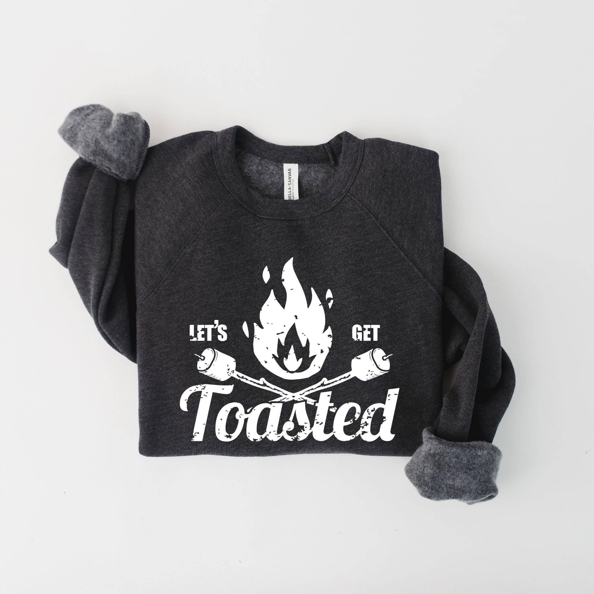 WHOLESALE Let’s Get Toasted Campfire Crewneck | Hoodie Sweatshirt 008-Sweatshirts-208 Tees Wholesale, Idaho