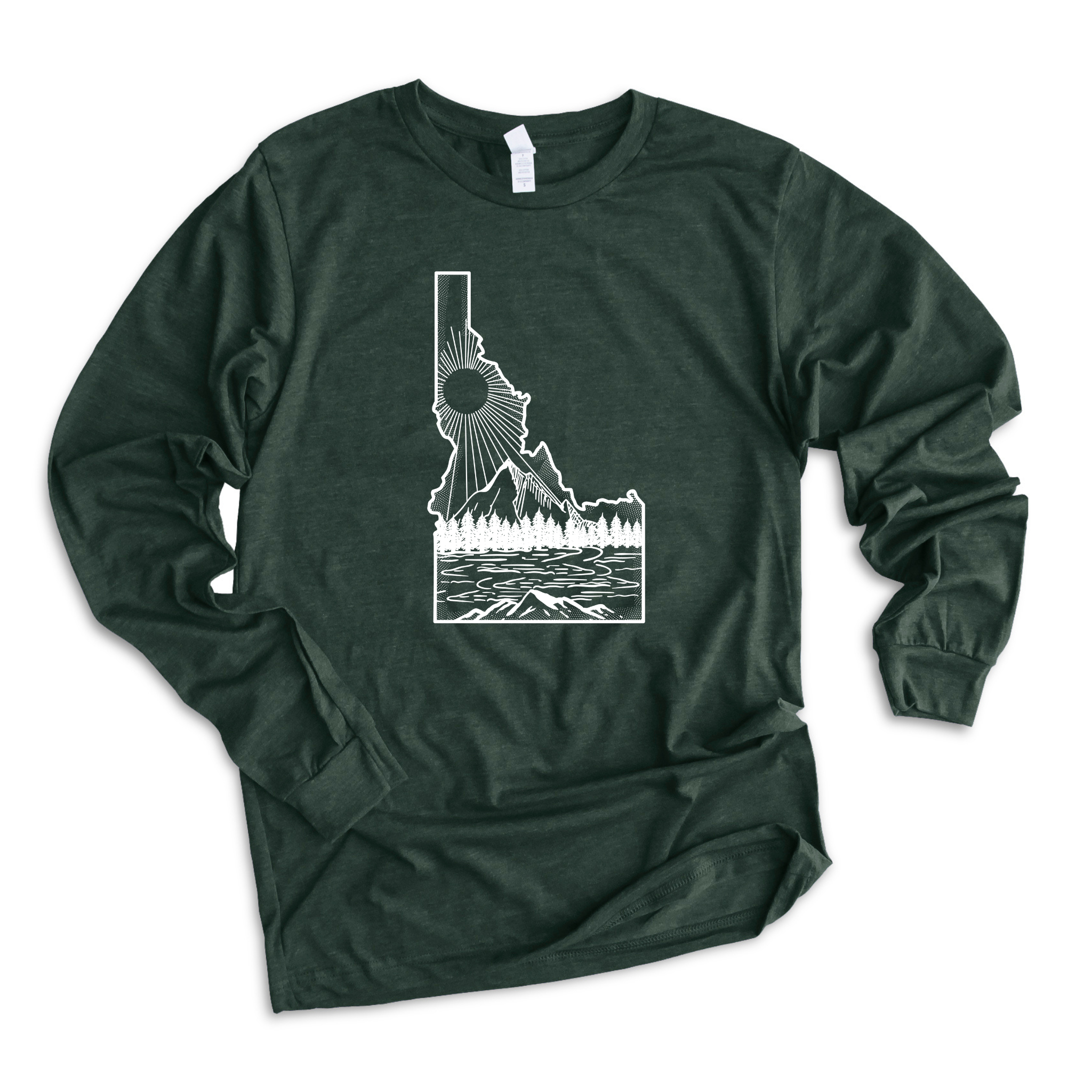 Idaho State Sun & Mountain Graphic Tee 020-Graphic Tees-208 Tees Wholesale, Idaho