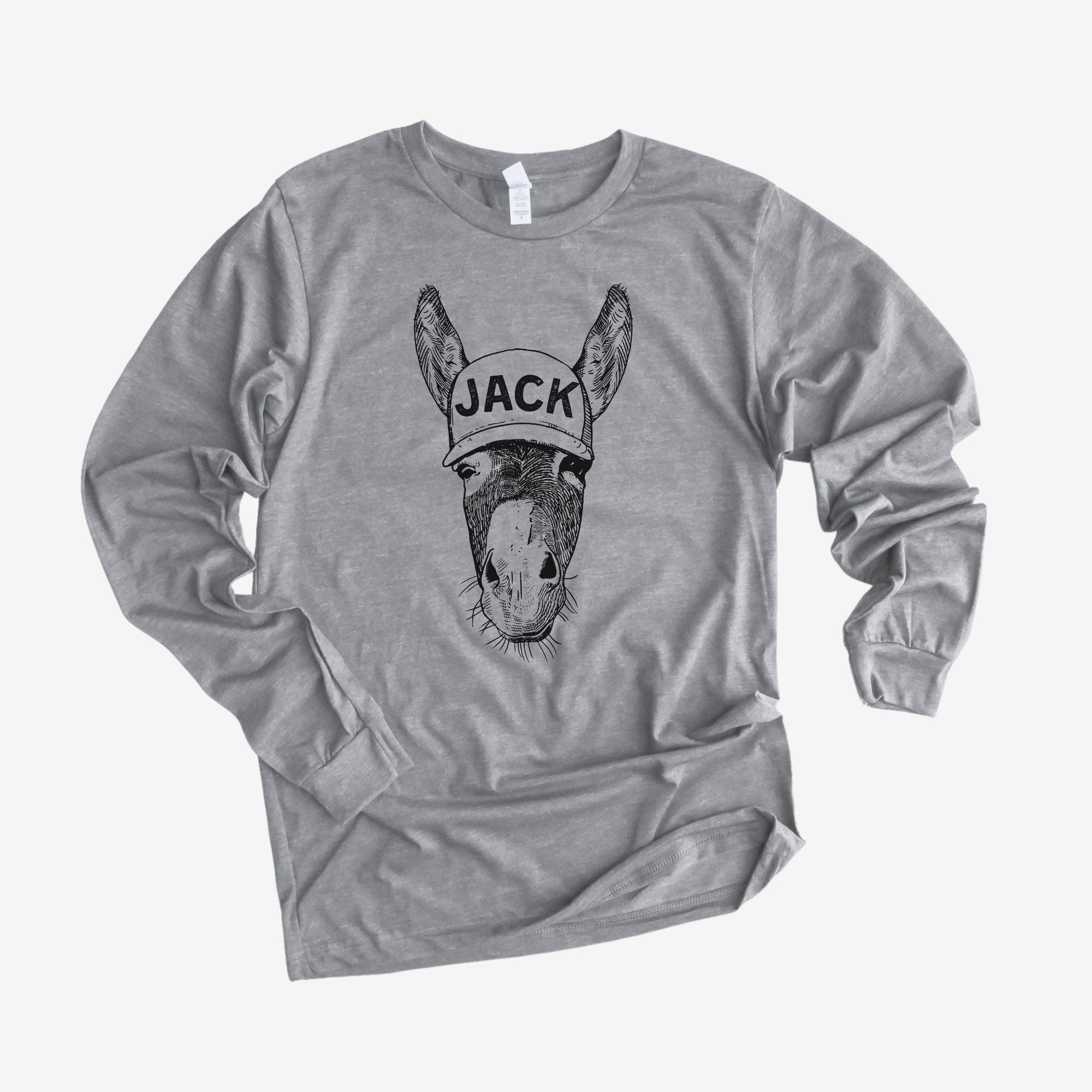 Jack the Donkey Hilarious Long Sleeve 30T *UNISEX FIT*-Long Sleeves-208 Tees Wholesale, Idaho