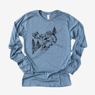 Bigfoot Skiing Long Sleeve 30T *UNISEX FIT*-Long Sleeves-208 Tees Wholesale, Idaho