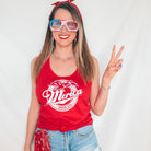 Merica Beer 4th of July Tank Top-Tank Tops-208 Tees Wholesale, Idaho