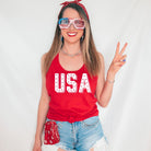 USA Stars 4th of July Tank Top-Tank Tops-208 Tees Wholesale, Idaho