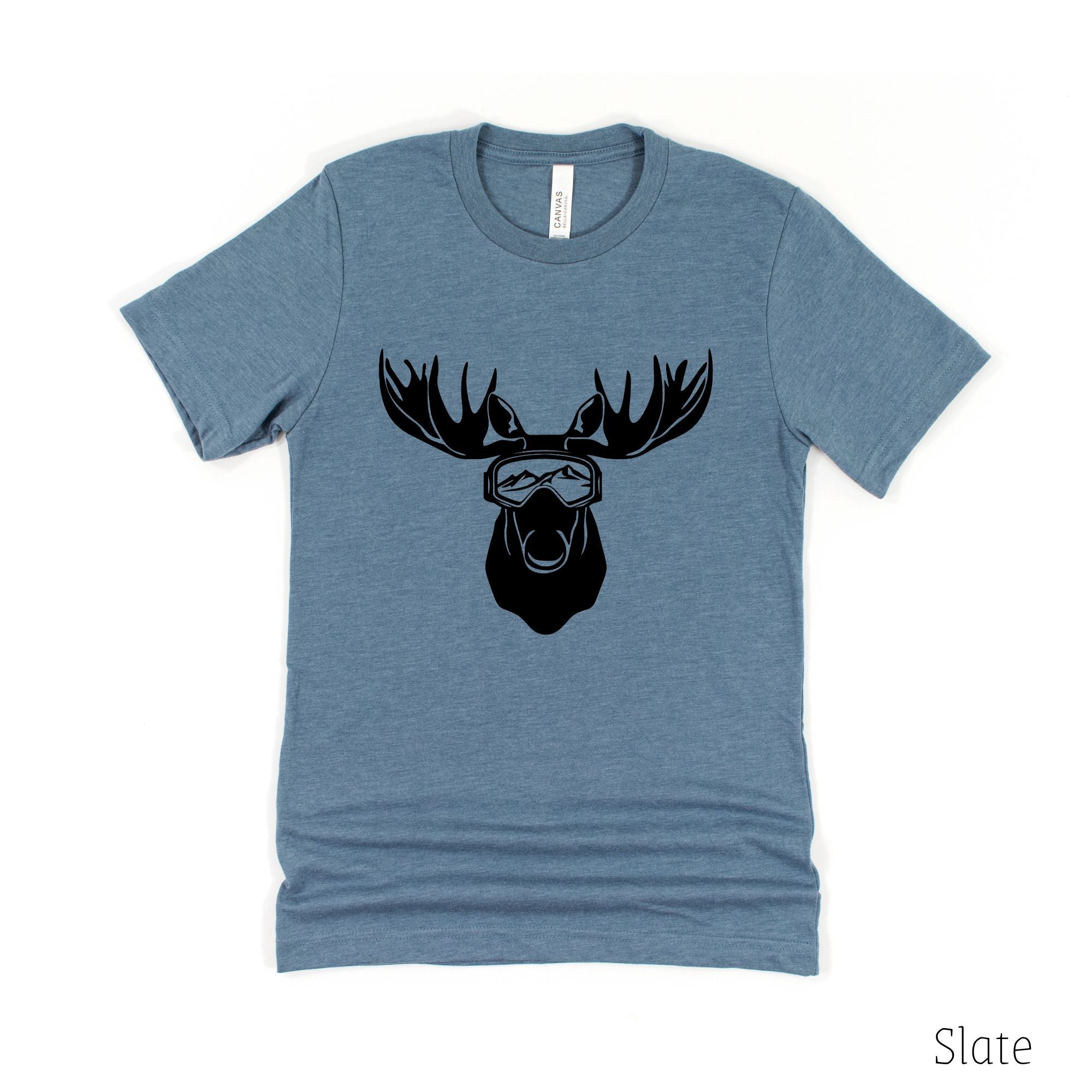 Ski Moose TShirt *UNISEX FIT*-Womens Tees-208 Tees Wholesale, Idaho