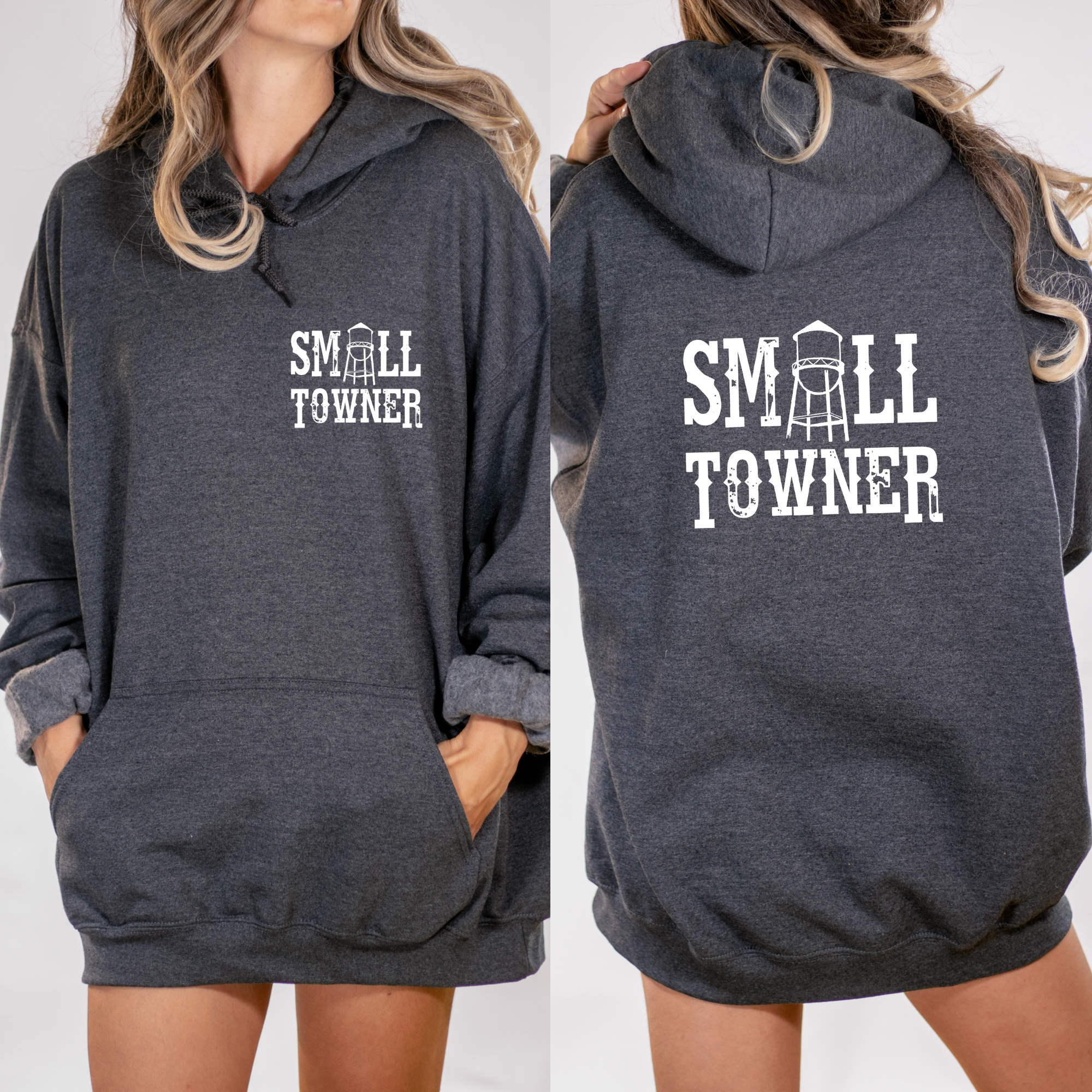 Small Towner Pocket & Back Logo Sweatshirt *UNISEX FIT*-Sweatshirts-208 Tees Wholesale, Idaho