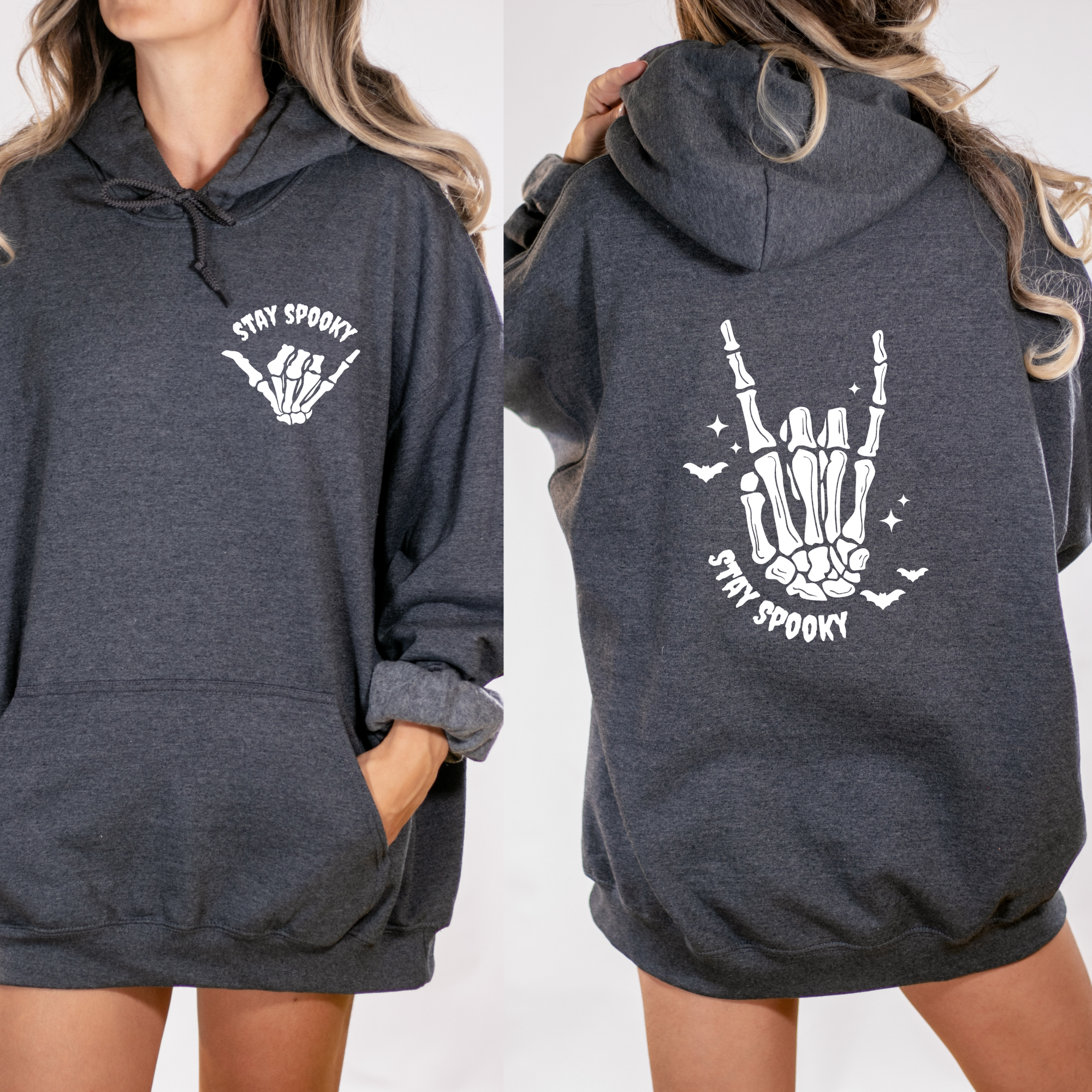 Stay Spooky Pocket & Back Logo Sweatshirt *UNISEX FIT*-Sweatshirts-208 Tees Wholesale, Idaho