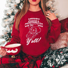 Howdy Y'all Santa Christmas Sweatshirt - Holiday Season Hoodie or Crewneck *UNISEX FIT*-Sweatshirts-208 Tees Wholesale, Idaho