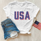 USA T Shirt for 4th Of July *UNISEX FIT*-Graphic Tees-208 Tees Wholesale, Idaho