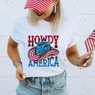 Howdy America Western Independence Day T Shirt for 4th Of July *UNISEX FIT*-Graphic Tees-208 Tees Wholesale, Idaho