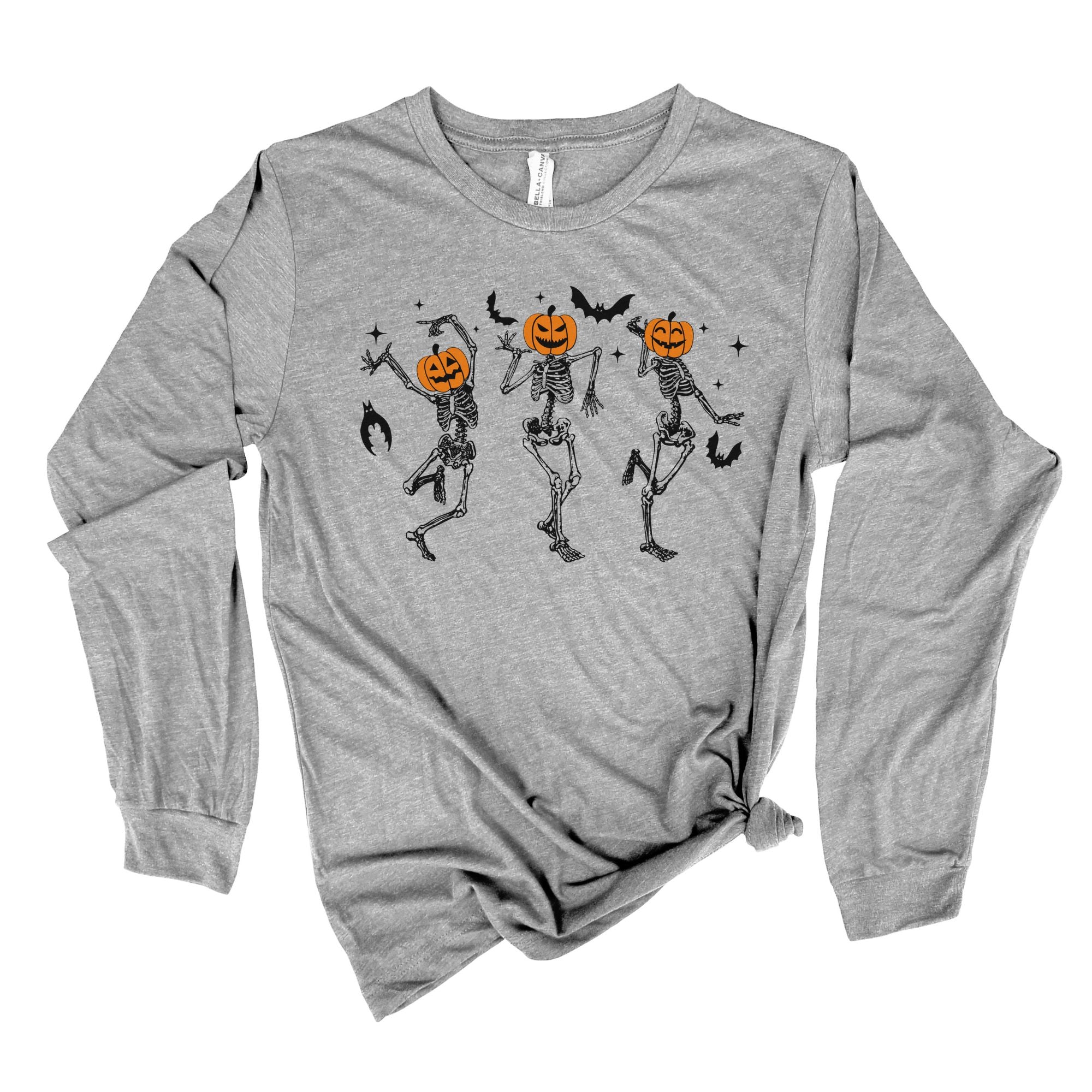 Dancing Skeleton Long Sleeve Shirt *UNISEX FIT*-Long Sleeves-208 Tees Wholesale, Idaho