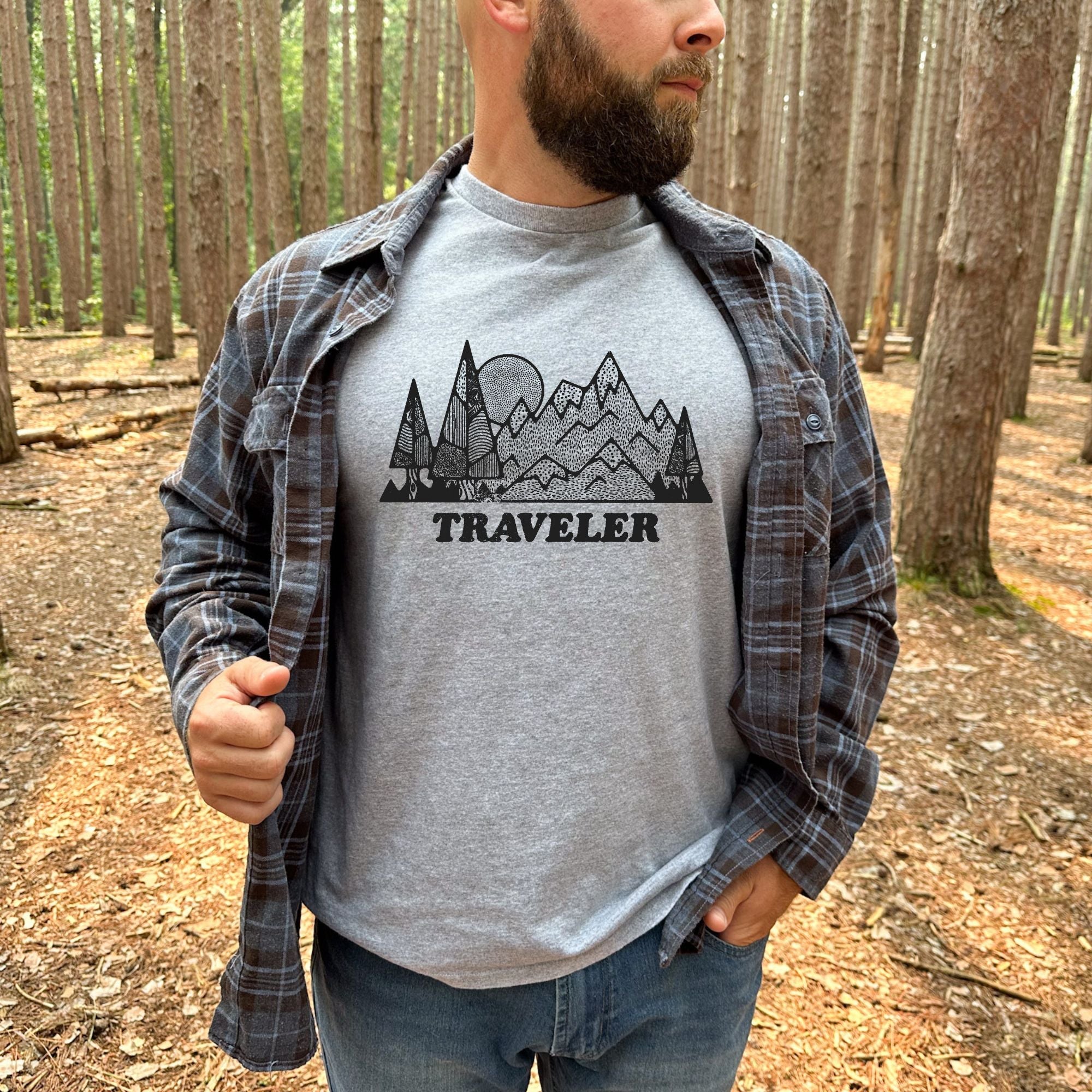 Traveler TShirt Nature Graphic Tee *UNISEX FIT*-208 Tees Wholesale, Idaho