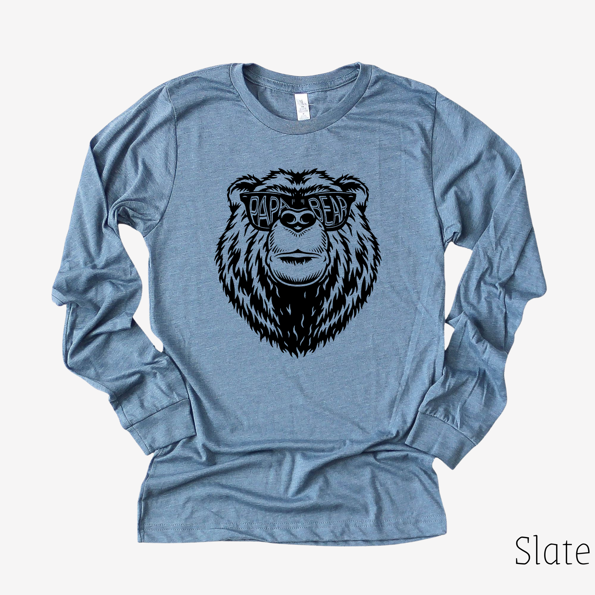 Papa Bear Long Sleeve 25T *UNISEX FIT*-Long Sleeves-208 Tees Wholesale, Idaho