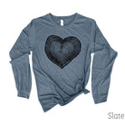 Tree Trunk Heart Long Sleeve Shirt 32T *UNISEX FIT*-Long Sleeves-208 Tees Wholesale, Idaho