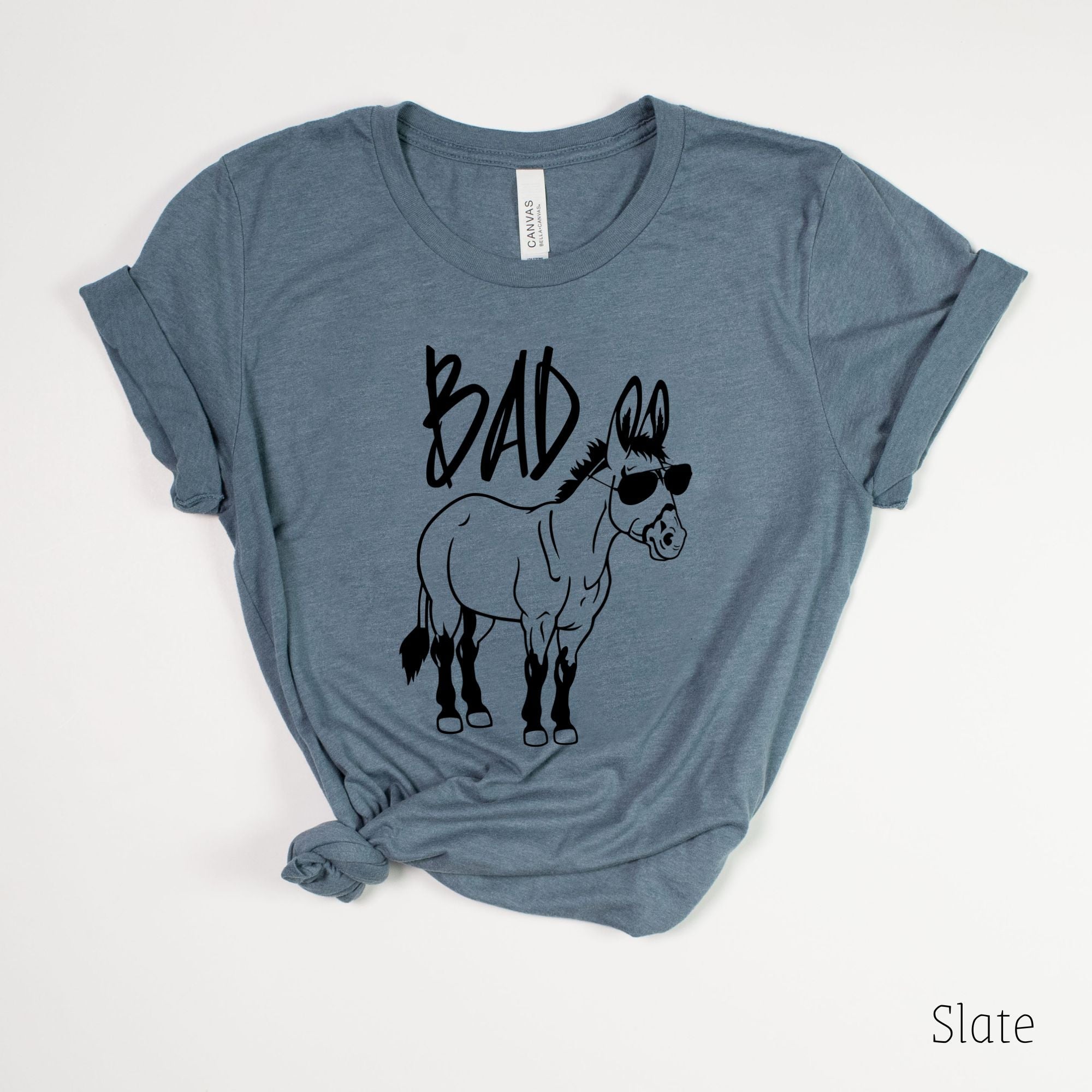 Funny Badass Donkey TShirt *UNISEX FIT*-Womens Tees-208 Tees Wholesale, Idaho