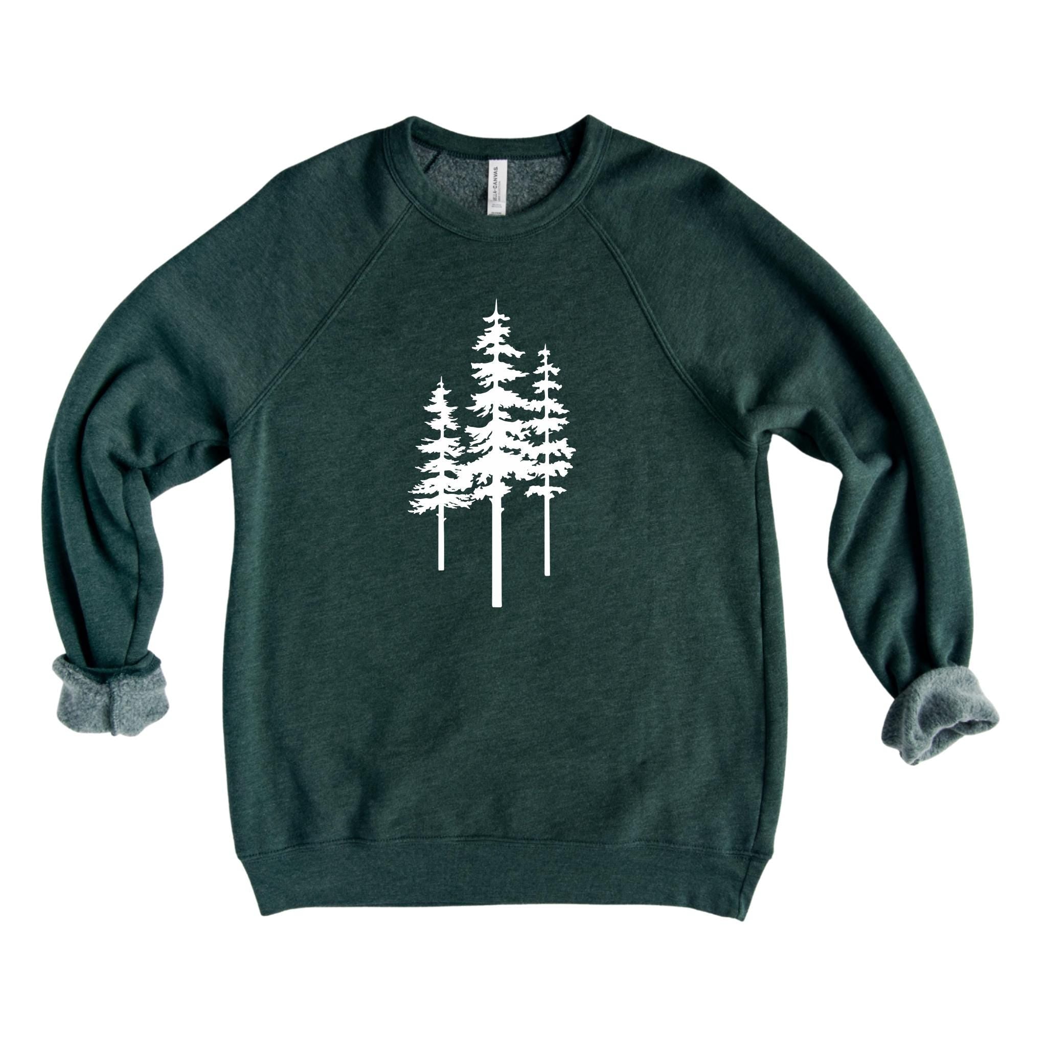 WHOLESALE Three Pine Trees Crewneck Sweatshirt | Hoodie 179-Sweatshirts-208 Tees Wholesale, Idaho