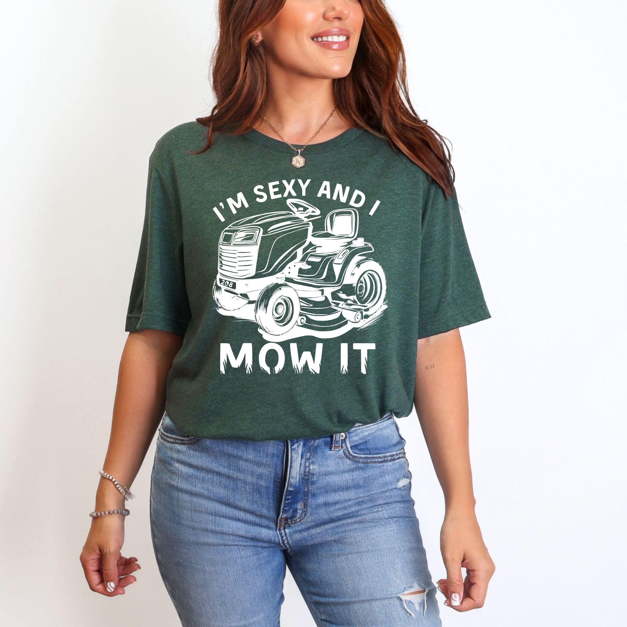 I’m Sexy and I Mow It Graphic Tee 257-Graphic Tees-208 Tees Wholesale, Idaho