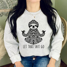 Zen Sloth Hoodie Meditating Yoga Sloth Crewneck Sweatshirt *UNISEX FIT*-Sweatshirts-208 Tees Wholesale, Idaho