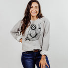 Sloth Peace Sign Sweatshirt Men and Women *UNISEX FIT*-Sweatshirts-208 Tees Wholesale, Idaho