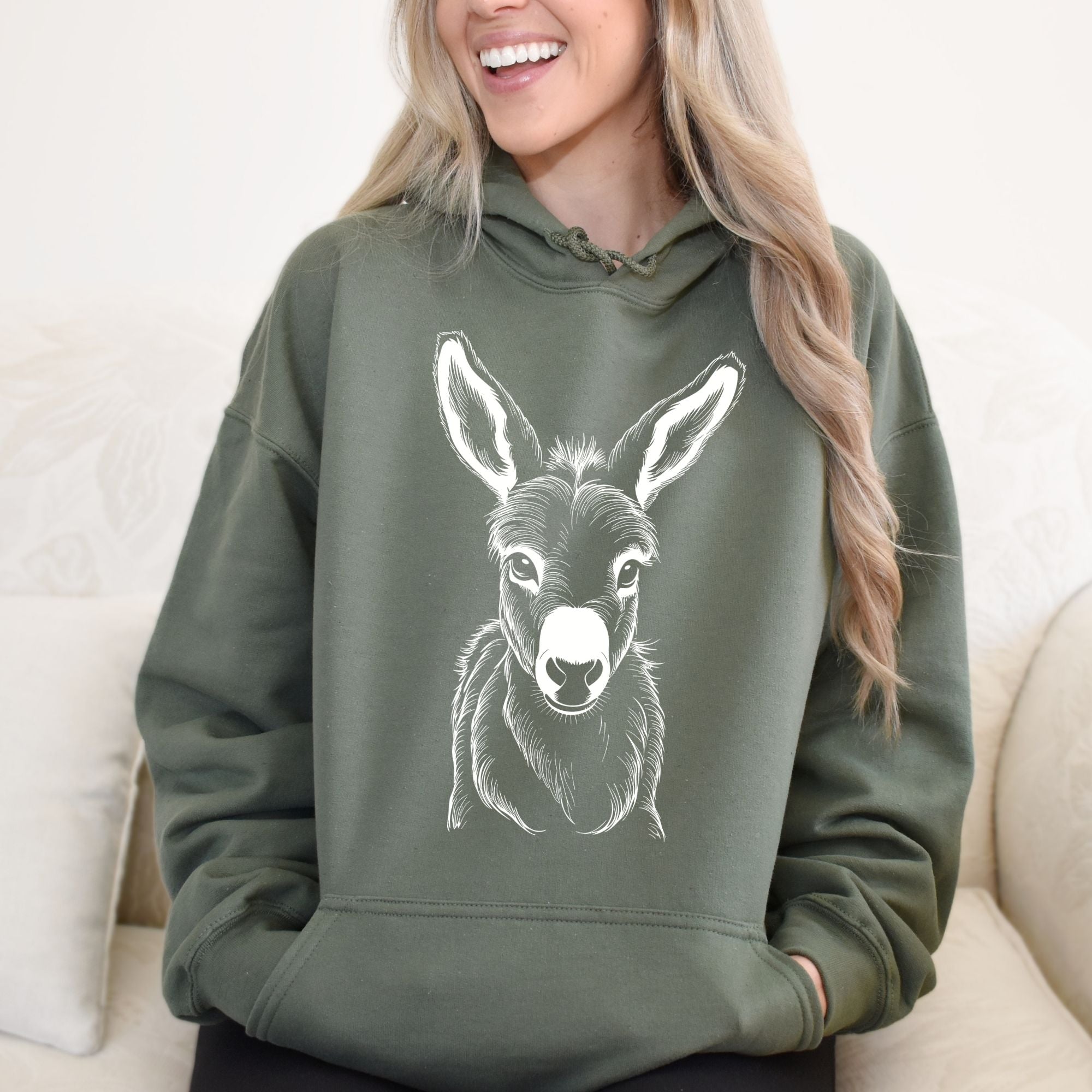 Cute Donkey Sweatshirt - Super Soft Gildan Hoodie or Crewneck *UNISEX FIT*-Sweatshirts-208 Tees Wholesale, Idaho
