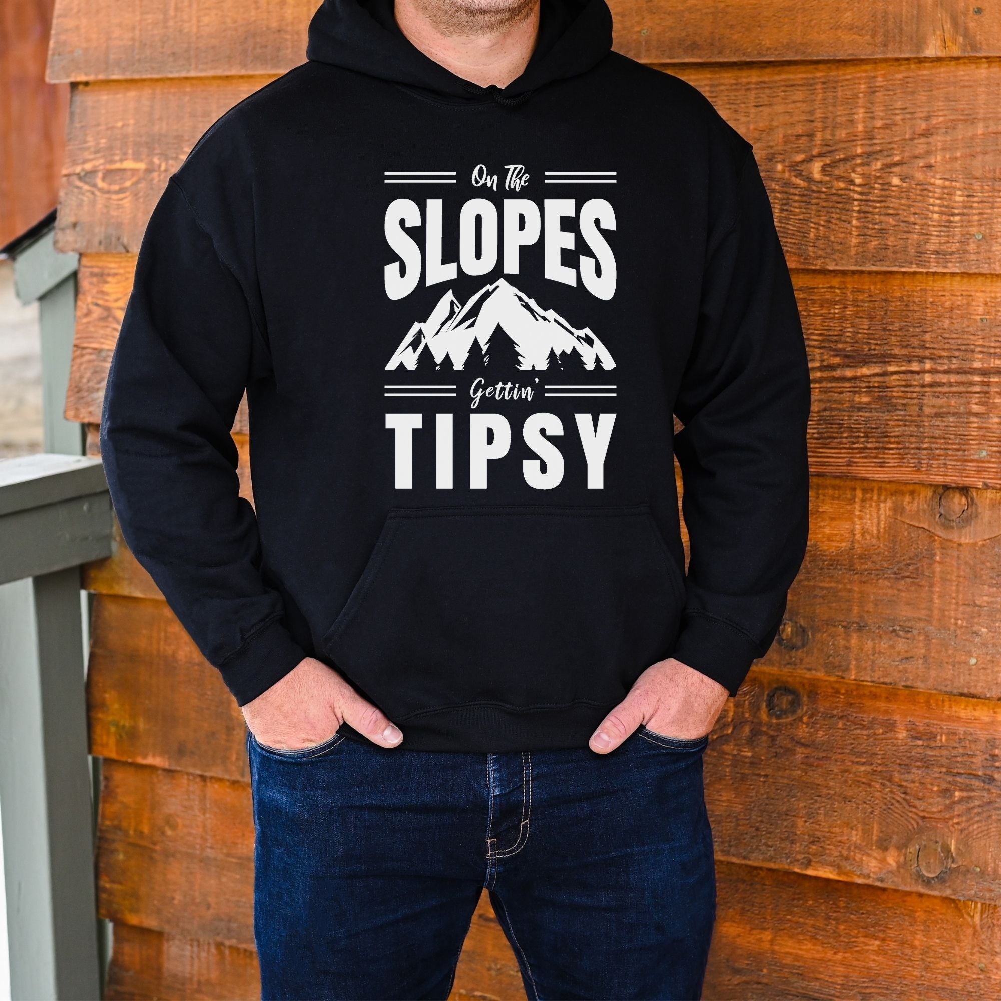 On The Slopes Getting Tipsy Skiing and Snowboarding Sweatshirt - Super Soft Gildan Hoodie or Crewneck *UNISEX FIT*-Sweatshirts-208 Tees Wholesale, Idaho