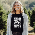 On The Slopes Gettin' Tipsy Skiing and Snowboarding T Shirt for Women *UNISEX FIT*-208 Tees Wholesale, Idaho