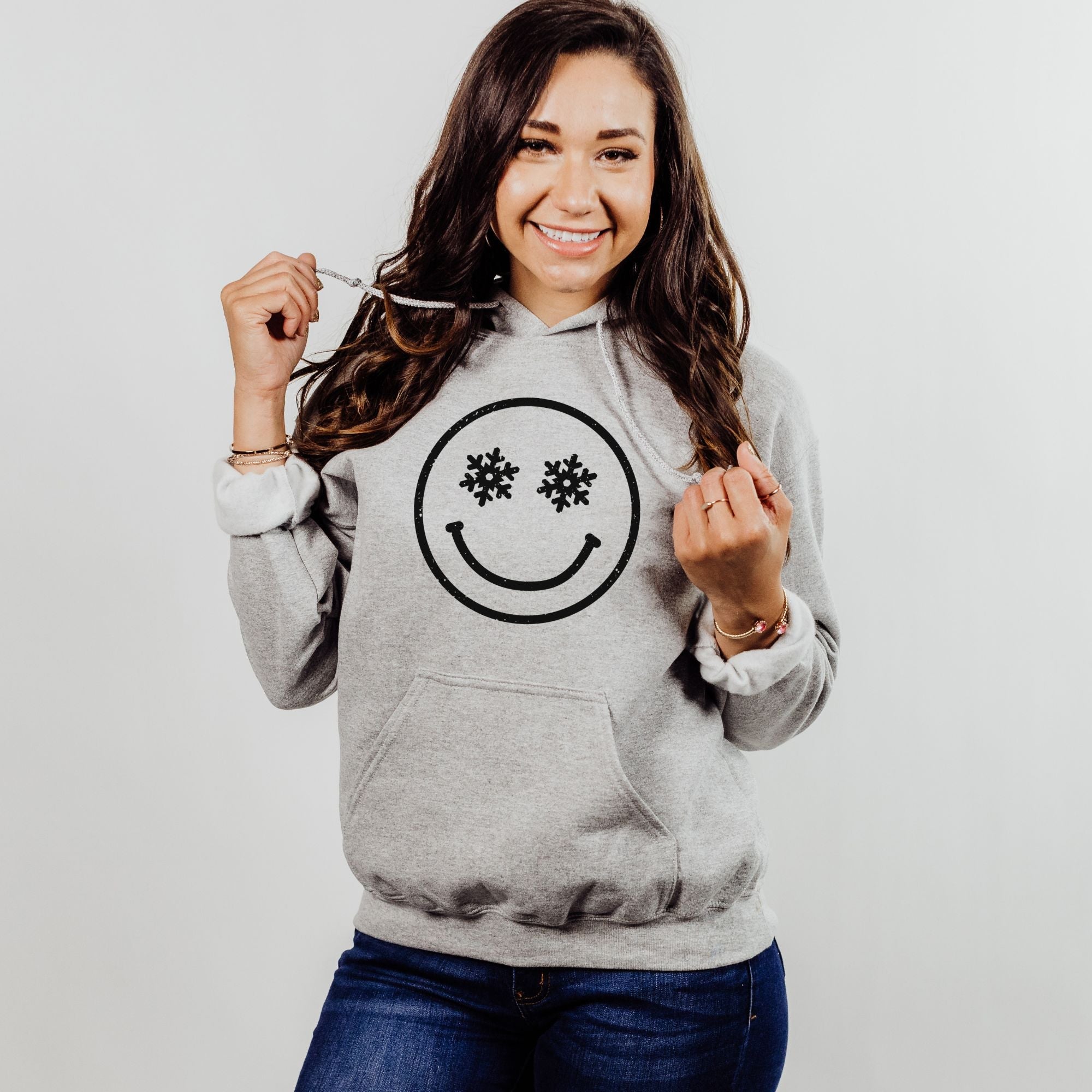 Snow Happy Sweatshirt - Hoodie or Crewneck for Nature Lover *UNISEX FIT*-Sweatshirts-208 Tees Wholesale, Idaho