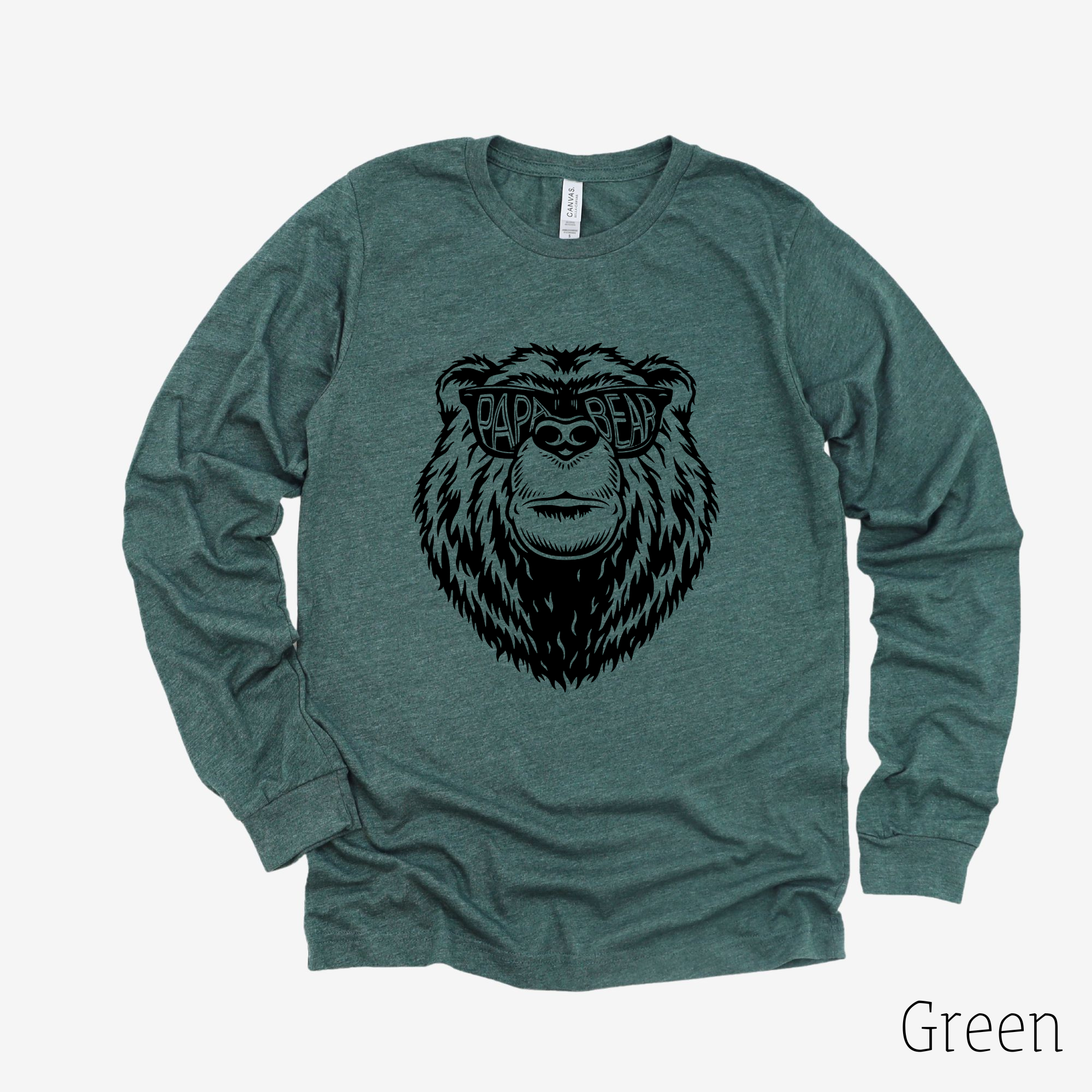 Papa Bear Long Sleeve 25T *UNISEX FIT*-Long Sleeves-208 Tees Wholesale, Idaho