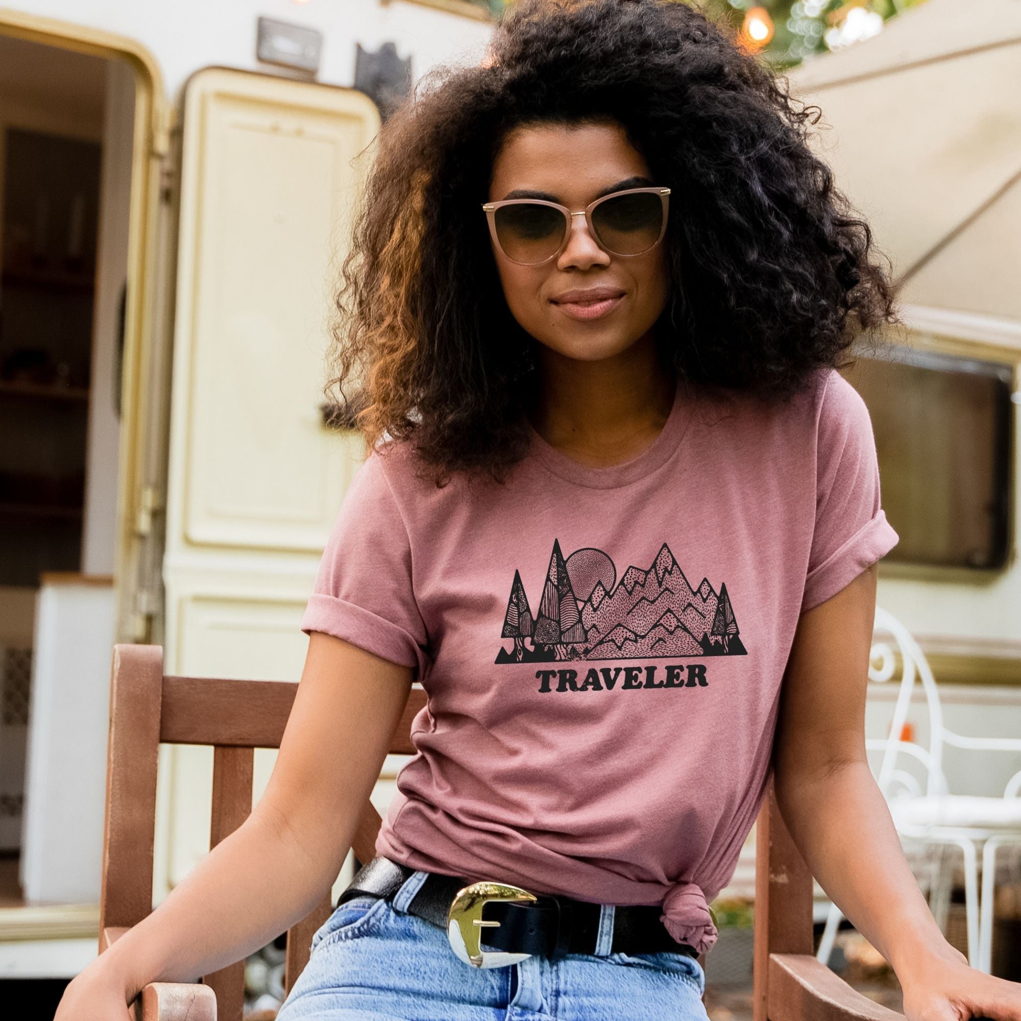 Traveler TShirt Nature Graphic Tee *UNISEX FIT*-208 Tees Wholesale, Idaho