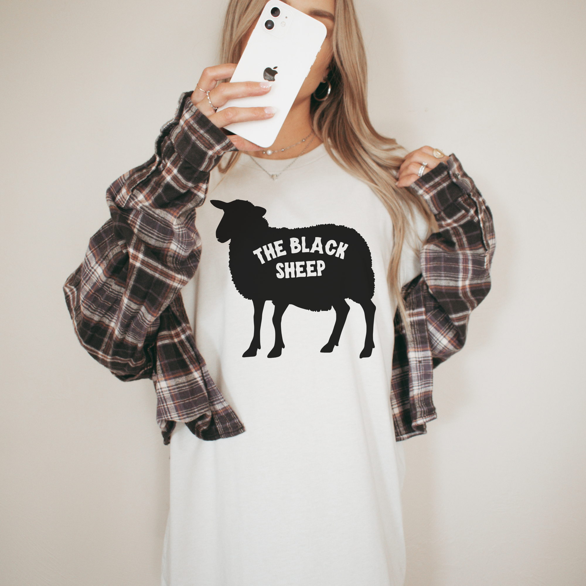 The Black Sheep Graphic Tee Long Sleeve 161-Graphic Tees-208 Tees Wholesale, Idaho