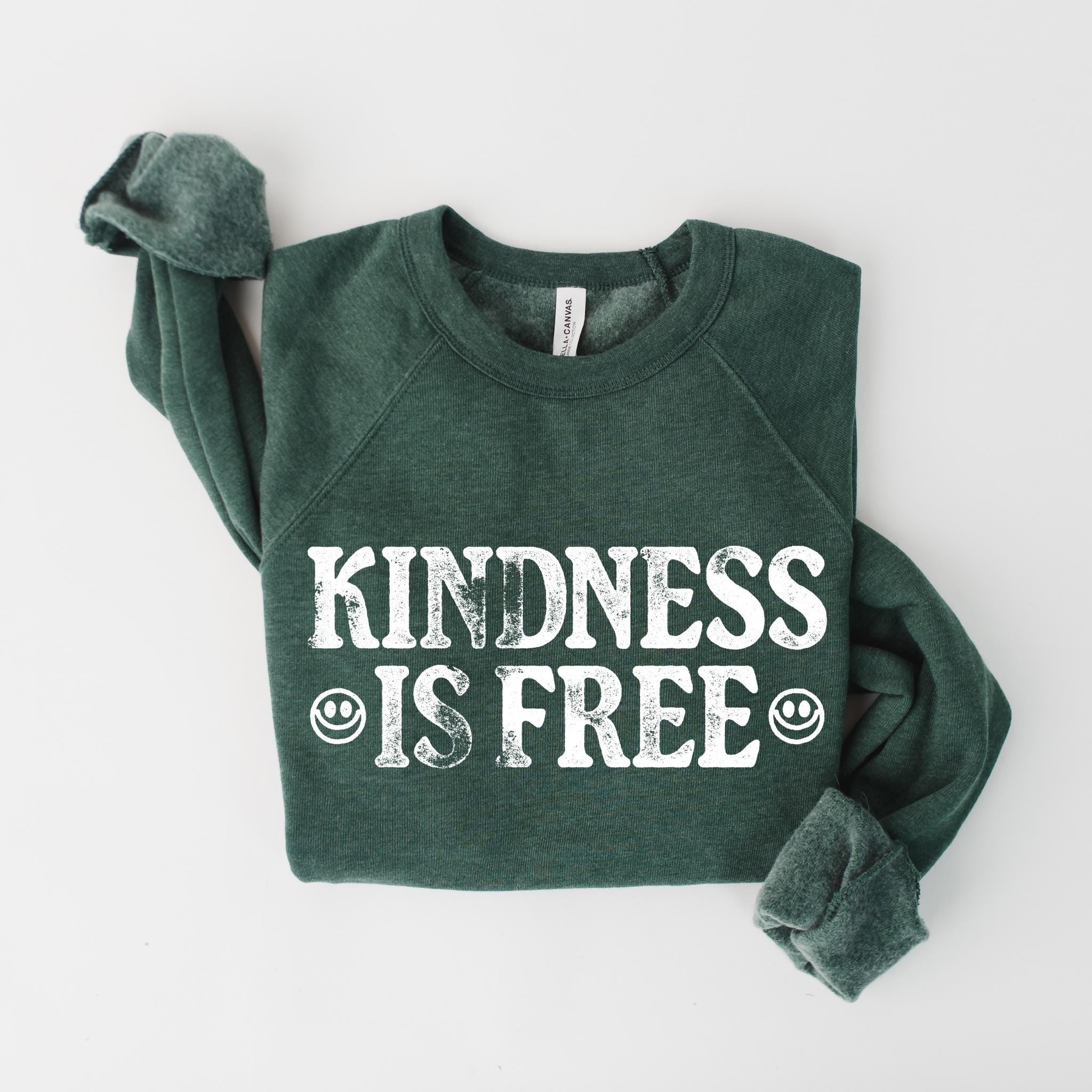 WHOLESALE Kindness Is Free Crewneck Sweatshirt | Hoodie 216-Sweatshirts-208 Tees Wholesale, Idaho