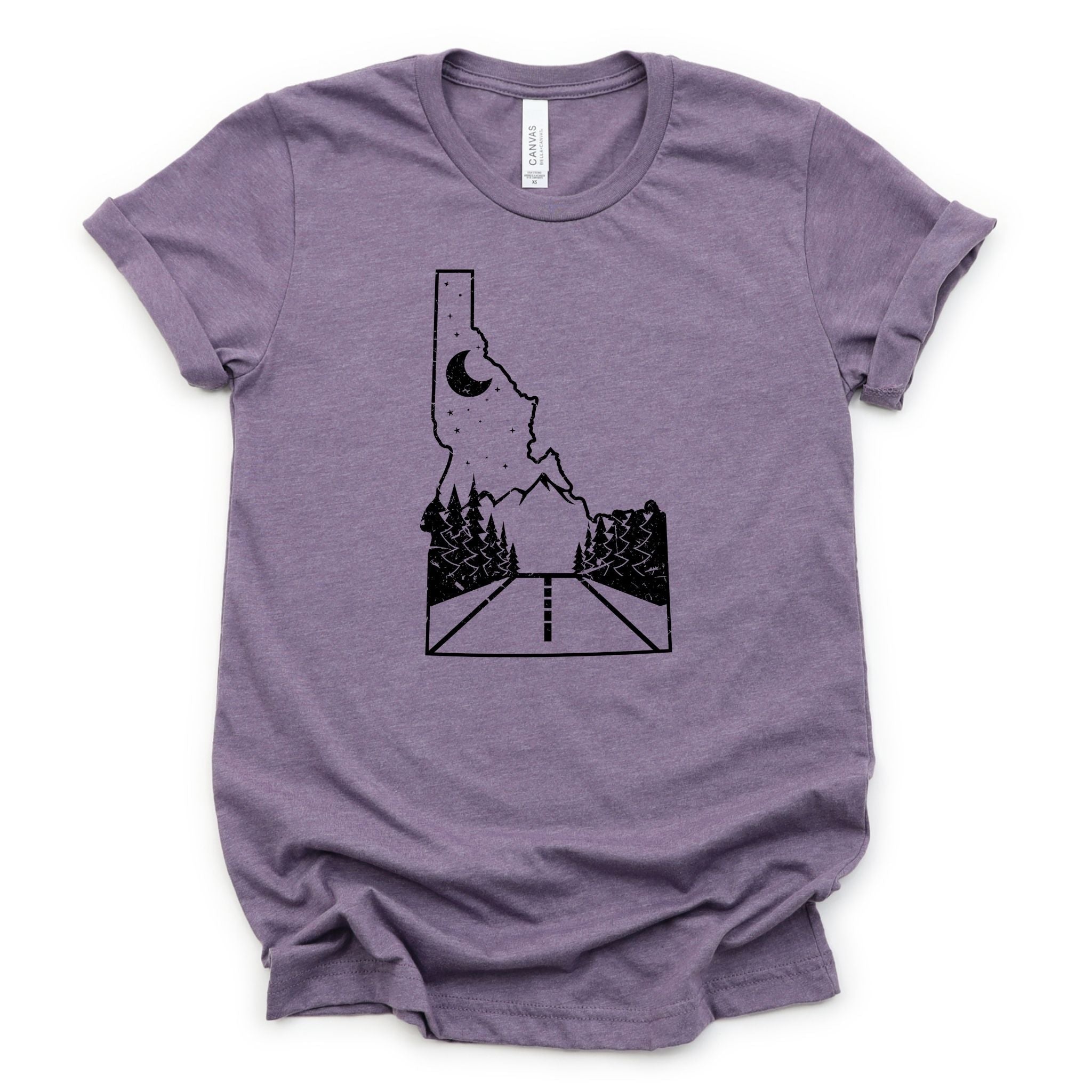 Idaho State Road Mountain Graphic Tee Long Sleeve 019-Graphic Tees-208 Tees Wholesale, Idaho