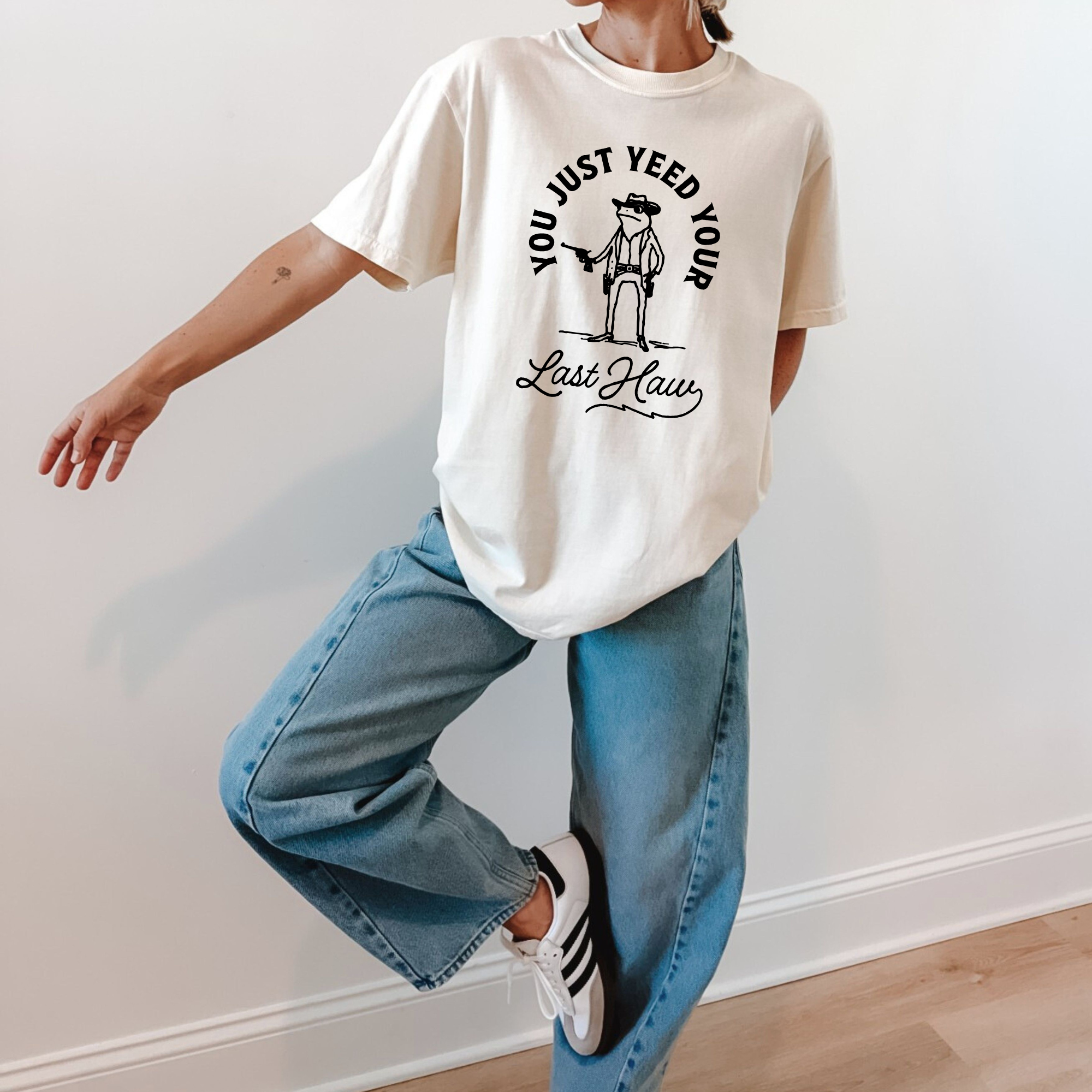 You Just Yeed Your Last Haw Cowboy Frog Graphic Tee Long Sleeve 305-Graphic Tees-208 Tees Wholesale, Idaho