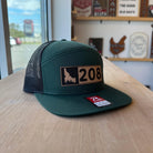 Idaho Snapback Hat, Leather Patch, Breathable Mesh (One Size)-208 Tees Wholesale, Idaho