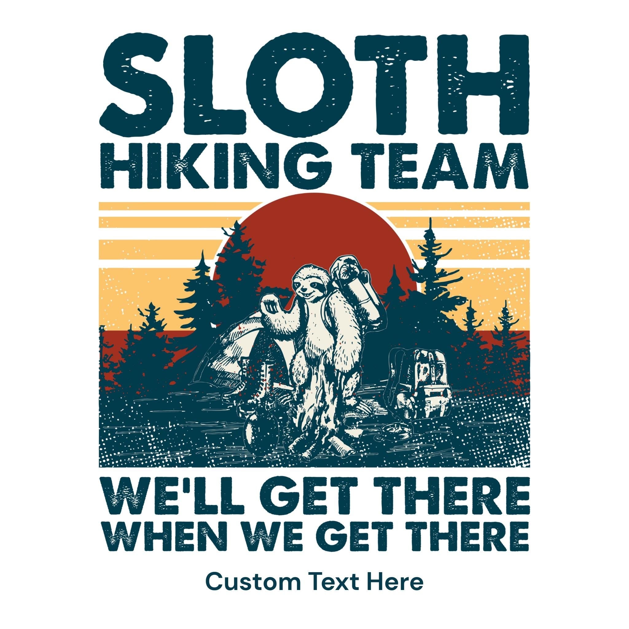 WHOLESALE Sloth Hiking Team Crewneck Sweatshirt | 169-Sweatshirts-208 Tees Wholesale, Idaho