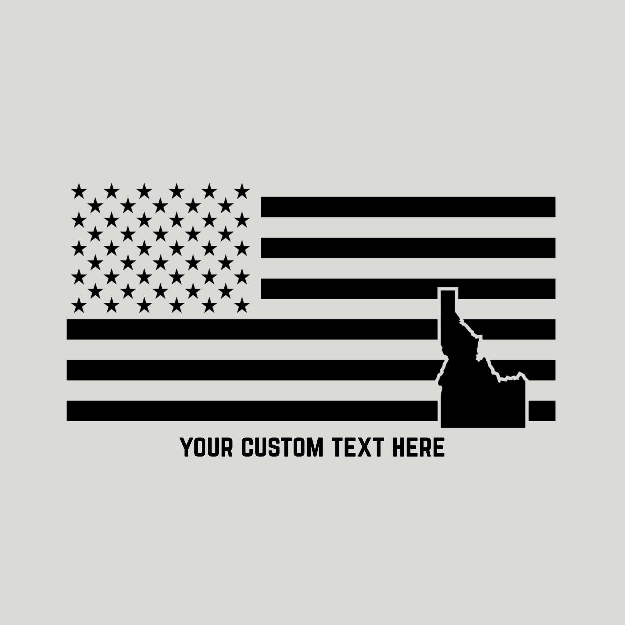 WHOLESALE American Flag Idaho State Crewneck | Hoodie Sweatshirt 149-Sweatshirts-208 Tees Wholesale, Idaho