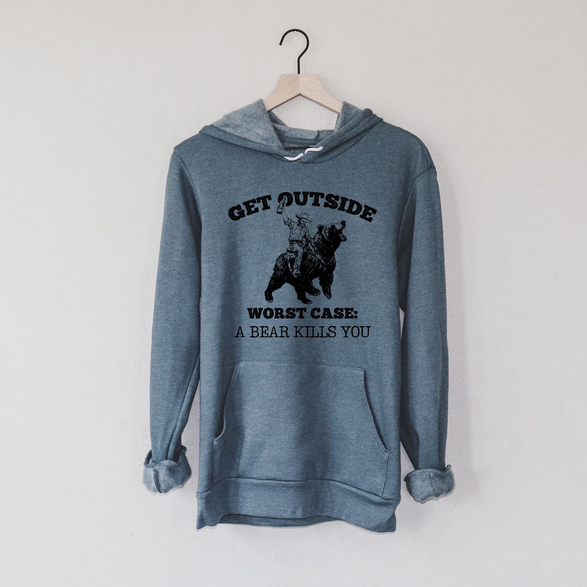 Hilarious Get Outside Bear Bella Canvas Sweatshirt or Hoodie *Unisex Fit*-Sweatshirts-208 Tees Wholesale, Idaho