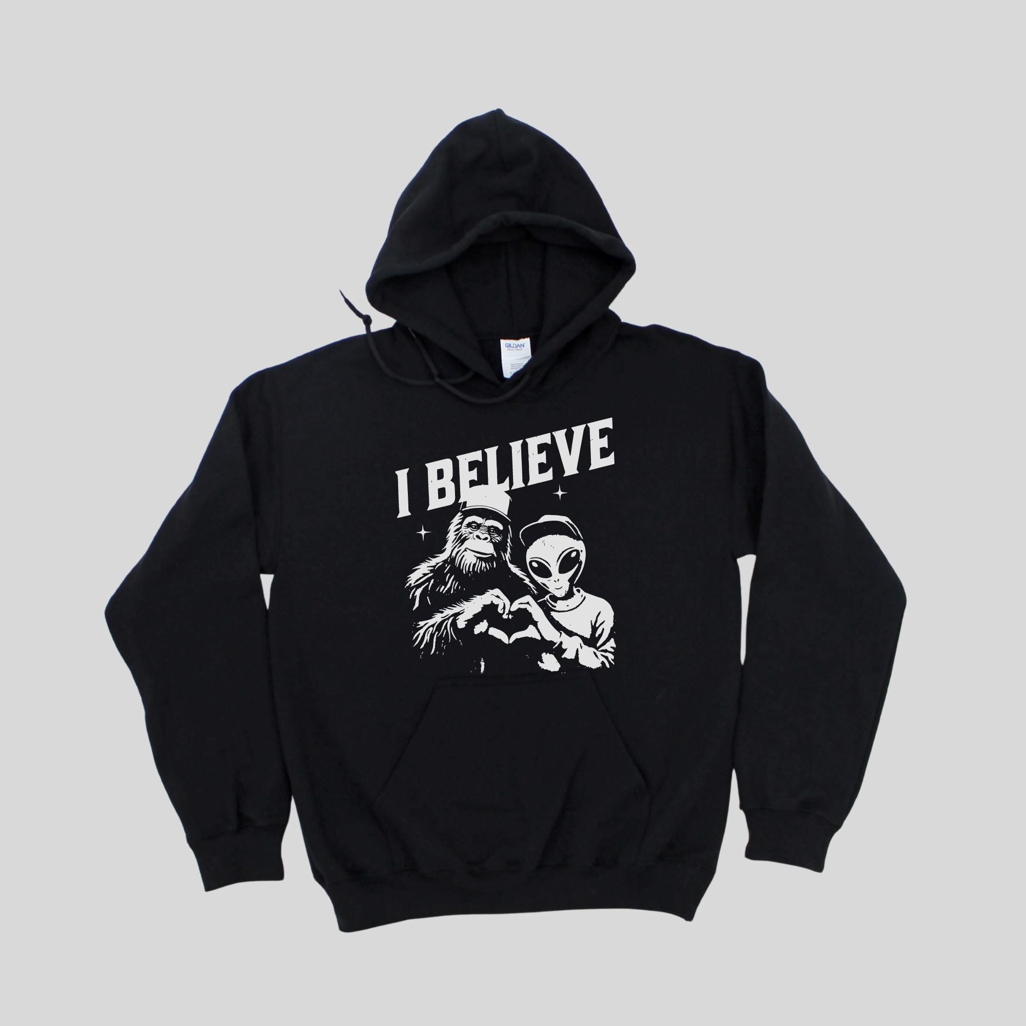 Believe Alien <3 Bigfoot Sweatshirt *UNISEX FIT*-Sweatshirts-208 Tees Wholesale, Idaho