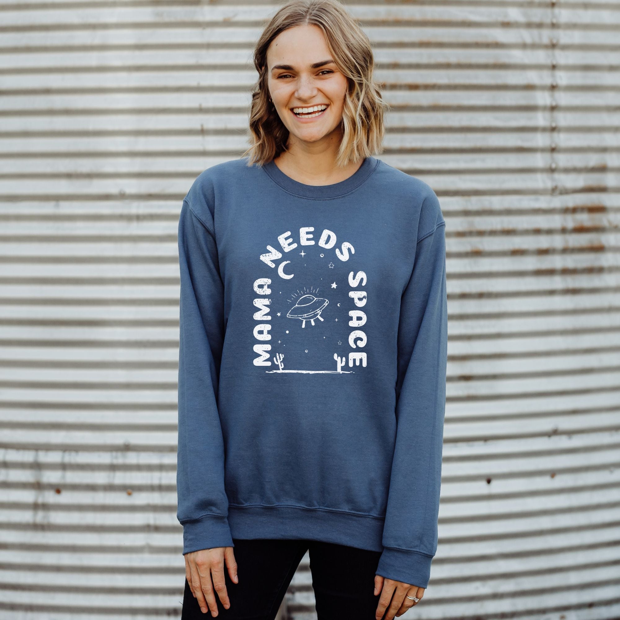 Mama Needs Space Sweatshirt *UNISEX FIT*-Sweatshirts-208 Tees Wholesale, Idaho