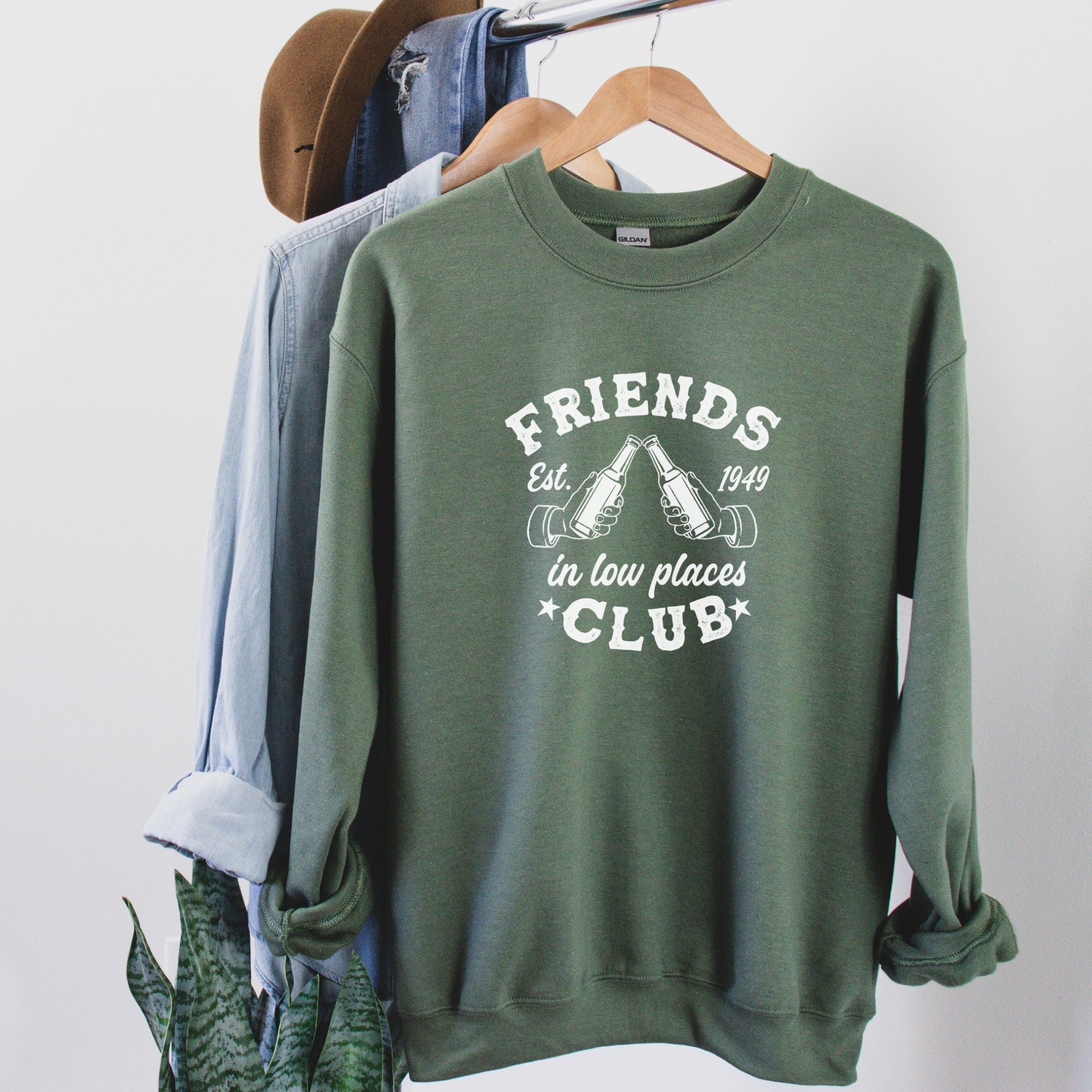 Friends In Low Places Sweatshirt *UNISEX FIT*-Sweatshirts-208 Tees Wholesale, Idaho