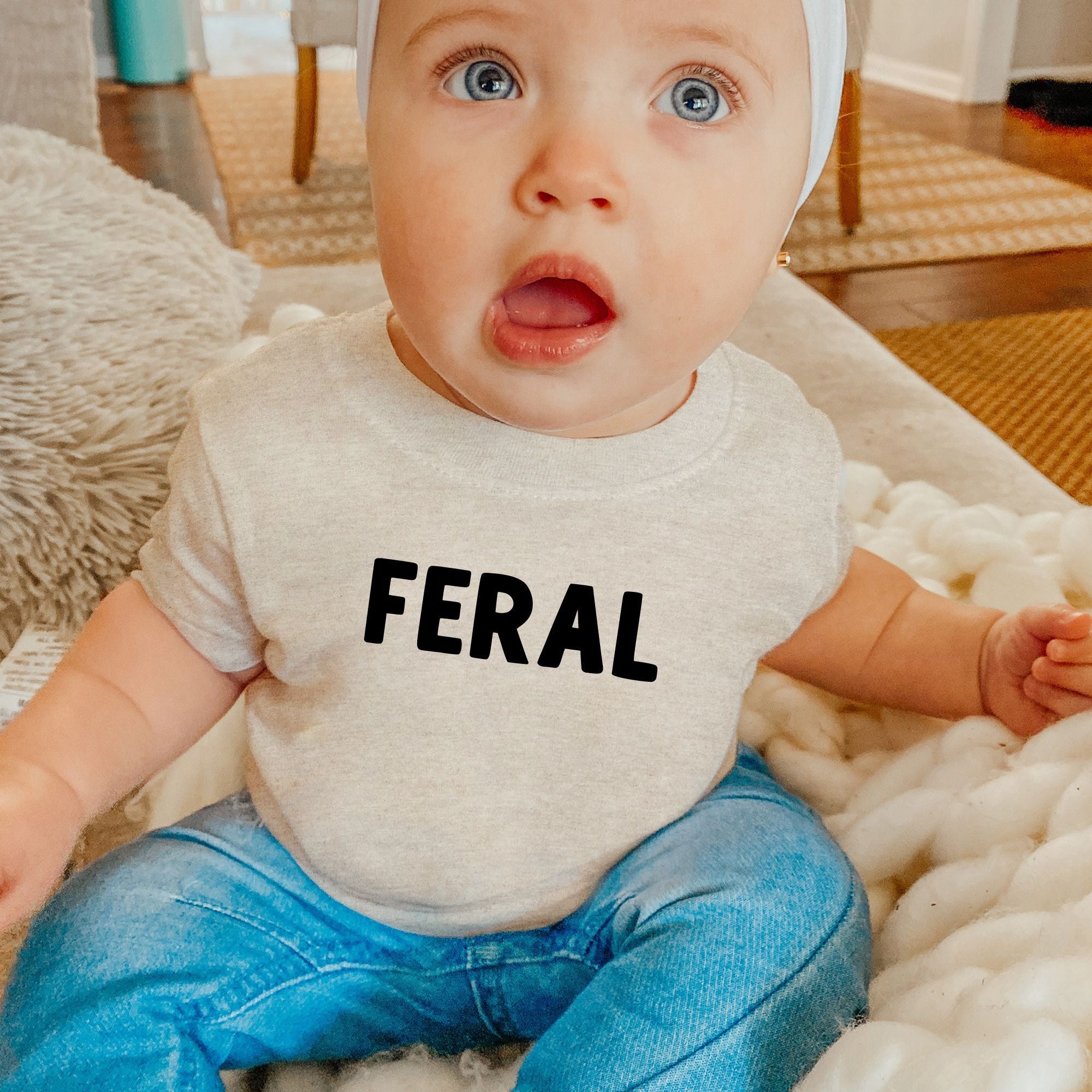 Nearly Feral Baby Bodysuit or Tshirt-Baby & Toddler-208 Tees Wholesale, Idaho